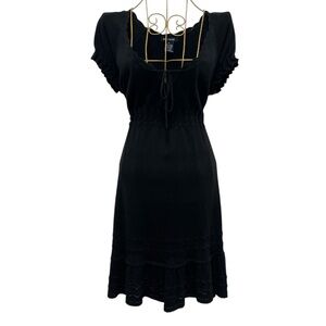 MAX EDITION Vintage Pointelle Knit Cotton Blend Mini Dress Size Medium